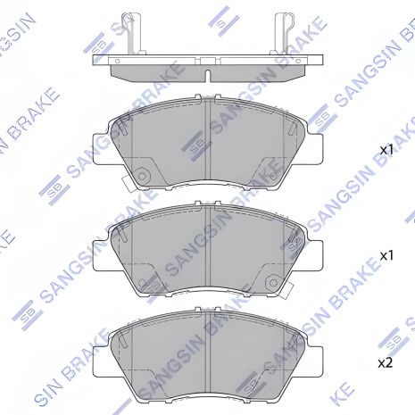 Гальмівні колодки для HONDA JAZZ, дискове гальмо, HI-Q (SP1463)