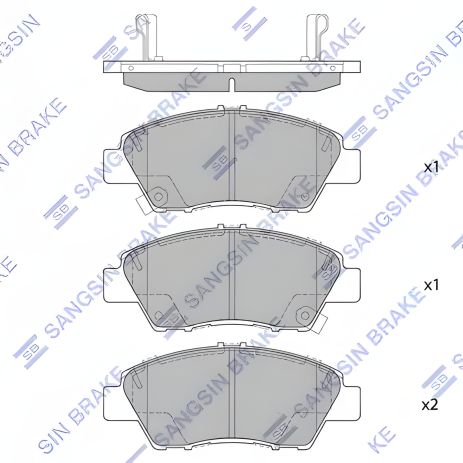 Комплект тормозных колодок, дисковый тормоз HONDA JAZZ, HI-Q (SP1463)