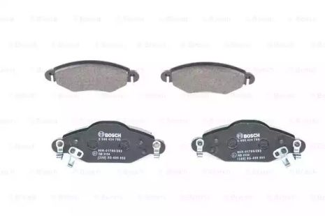 Комплект тормозных колодок, дисковый тормоз TOYOTA YARIS, BOSCH (0986424788)