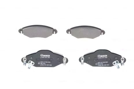 Гальмівних колодок комплект, дискове гальмо TOYOTA YARIS, BOSCH (0986424788)