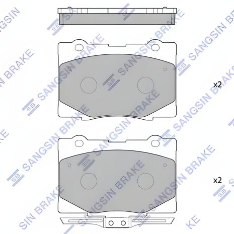 Комплект дисковых тормозных колодок для HONDA LEGEND, HI-Q (SP4141)