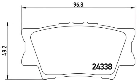 Комплект тормозных колодок BREMBO (P83089) для LEXUS ES и TOYOTA AURION