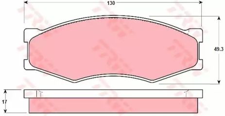 Комплект гальмівних колодок, дискове гальмо LDV CUB, INFINITI M30, TRW (GDB318) Комплект гальмівних колодок, дискове гальмо LDV CUB, INFINITI M30, TRW (GDB318)