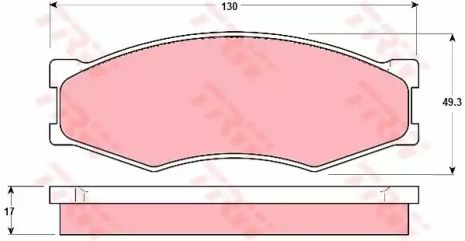 Комплект тормозных колодок, дисковый тормоз LDV CUB, INFINITI M30, TRW (GDB318)