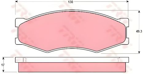 Гальмівних колодок комплект, дискове гальмо LDV CUB, INFINITI M30, TRW (GDB318)
