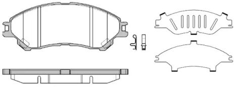 Комплект тормозных колодок, дисковый тормоз SUZUKI VITARA, REMSA (158902)