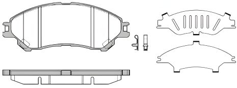 Комплект гальмівних колодок, дискове гальмо SUZUKI VITARA, REMSA (158902)
