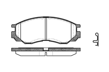 Комплект гальмівних колодок, дискове гальмо FENGXING LINGZHI, MITSUBISHI L 200, REMSA (058300)