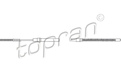 Гальмівний трос VW JETTA, TOPRAN (102833) Гальмівний трос VW JETTA, TOPRAN (102833)