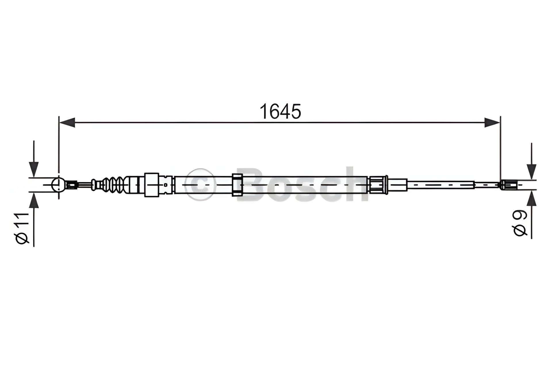 Трос ручного тормоза SEAT CORDOBA, SKODA FABIA, BOSCH (1987482191) Трос ручного тормоза SEAT CORDOBA, SKODA FABIA, BOSCH (1987482191)