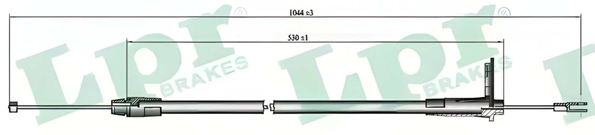 Стоя́ночный тормозной трос MERCEDES-BENZ VANEO, LPR (C0415B) Стоя́ночный тормозной трос MERCEDES-BENZ VANEO, LPR (C0415B)