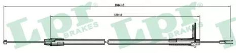 Трос ручного тормоза MERCEDES-BENZ VANEO, LPR (C0415B)