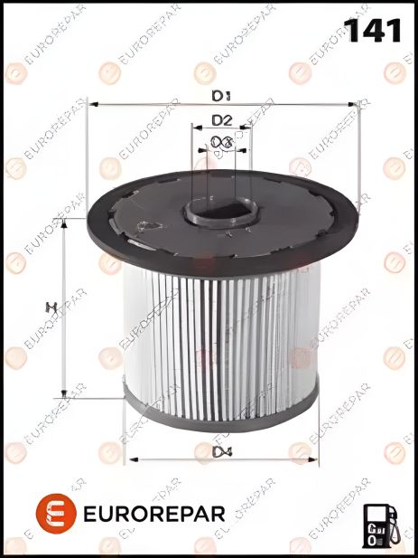 Топливный фильтр для FORD C-MAX, EUROREPAR (E148076) Топливный фильтр для FORD C-MAX, EUROREPAR (E148076)