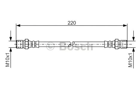 Шланг тормозной ZAZ SENS, CHEVROLET LANOS, BOSCH (1987476090) Шланг тормозной ZAZ SENS, CHEVROLET LANOS, BOSCH (1987476090)