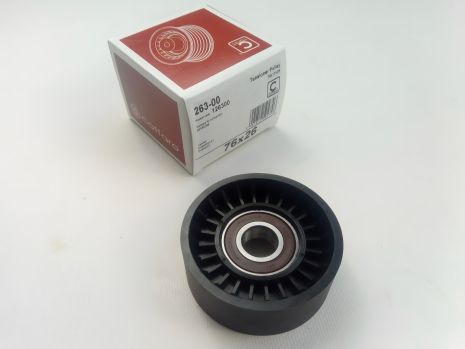 Натяжний ролик ременя генератора Aveo від CAFFARO (263-00), великий ф76 мм, пластик (96183113)