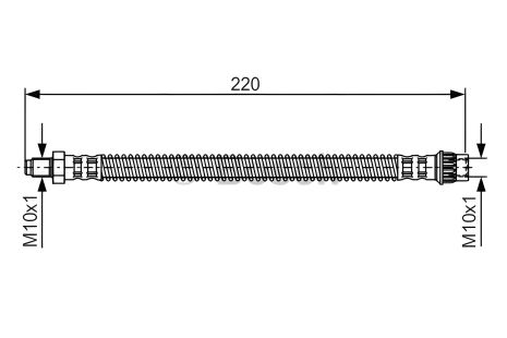 Тормозной шланг для NISSAN PRIMASTAR/VAUXHALL VIVARO, BOSCH (1987481090) Тормозной шланг для NISSAN PRIMASTAR/VAUXHALL VIVARO, BOSCH (1987481090)