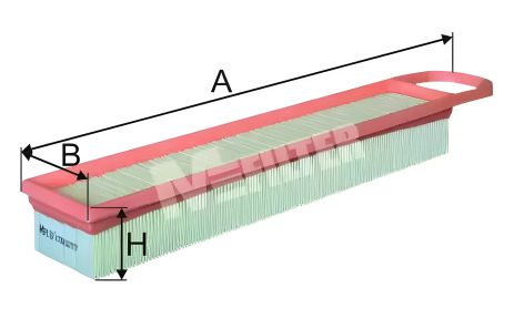 Повітряний фільтр MINI MINI, PEUGEOT 208, M-FILTER (K7004)