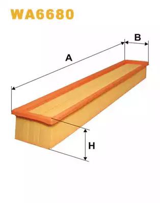 Фільтр повітряний MERCEDES-BENZ C-CLASS, WIX FILTERS (WA6680)