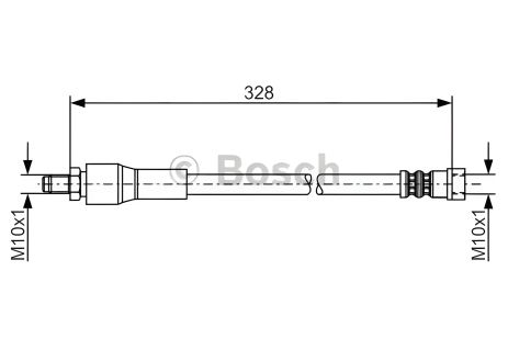 Тормозной шланг MERCEDES-BENZ VITO, BOSCH (1987481001)