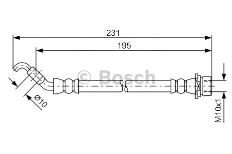 Тормозной шланг для TOYOTA VERSO, BOSCH (1987481562)
