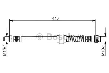 Гальмівний шланг PEUGEOT PARTNER, CITROËN XSARA, BOSCH (1987476651) Гальмівний шланг PEUGEOT PARTNER, CITROËN XSARA, BOSCH (1987476651)