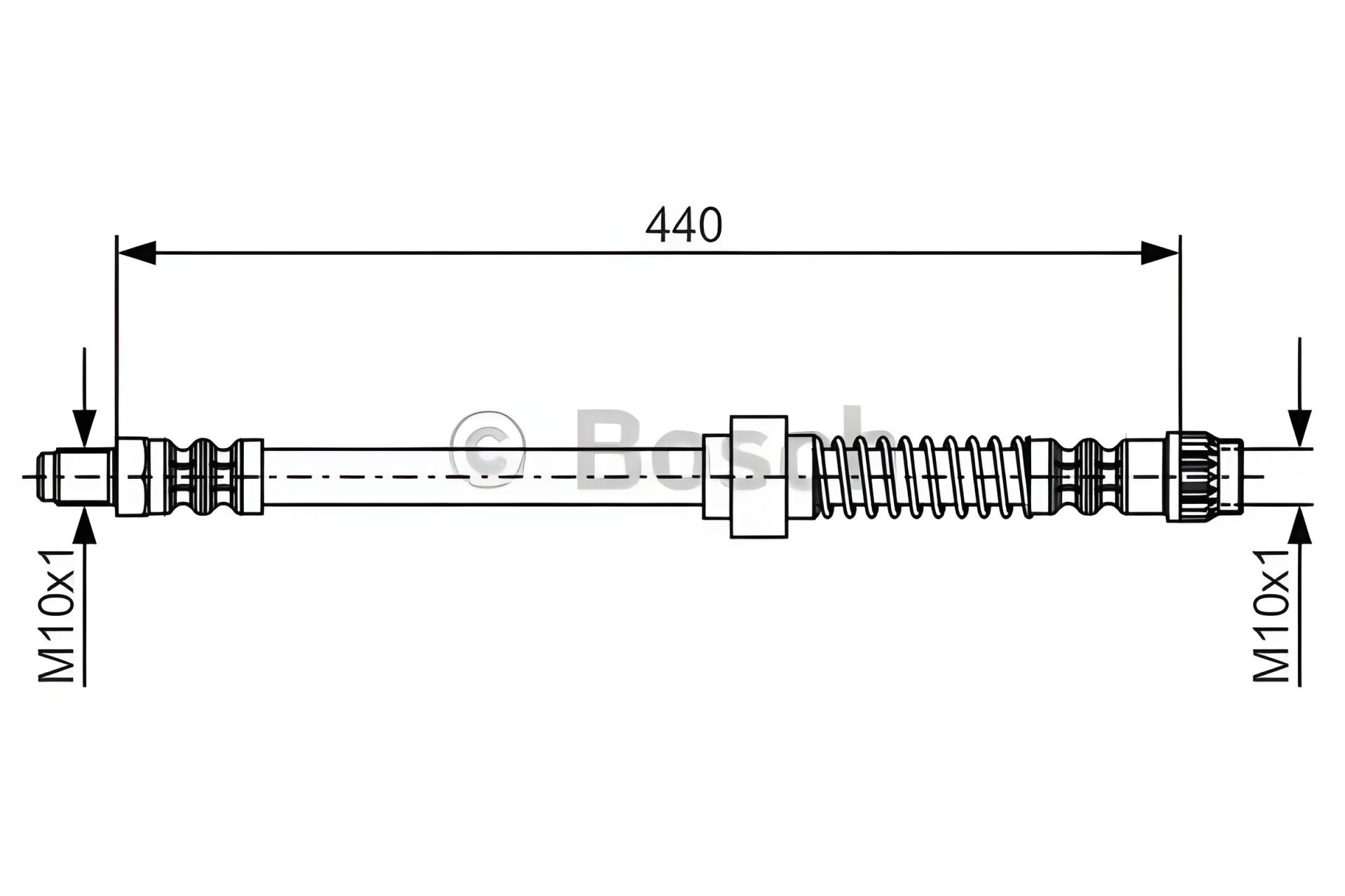Гальмівний шланг PEUGEOT PARTNER, CITROËN XSARA, BOSCH (1987476651) Гальмівний шланг PEUGEOT PARTNER, CITROËN XSARA, BOSCH (1987476651)