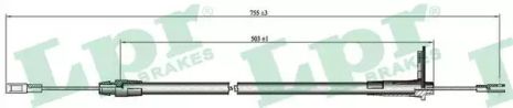 Трос ручного гальма MERCEDES-BENZ E-CLASS, LPR (C0434B)