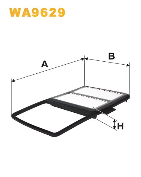 Повітряний фільтр для TOYOTA PRIUS, WIX FILTERS (WA9629) Повітряний фільтр для TOYOTA PRIUS, WIX FILTERS (WA9629)