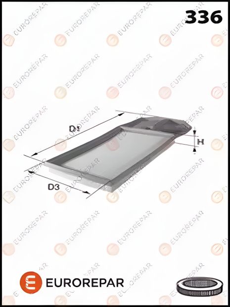 Повітряний фільтр SKODA OCTAVIA, VW GOLF, EUROREPAR (E147111)