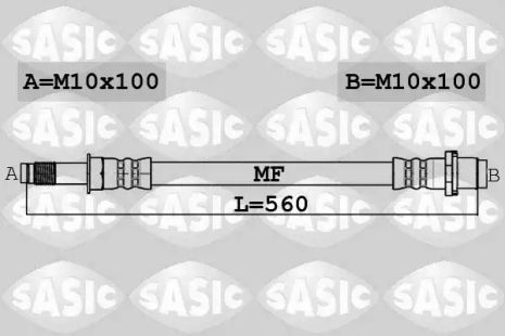 Шланг гальмівний VW TRANSPORTER, Sasic (6606241)