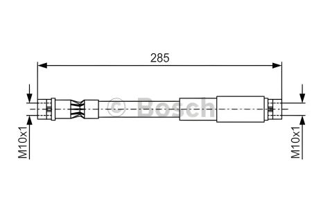 Гальмівний шланг AUDI CABRIOLET, BOSCH (1987476406)