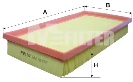 Эффективный воздушный фильтр SEAT CORDOBA и VW POLO, M-FILTER (K462)