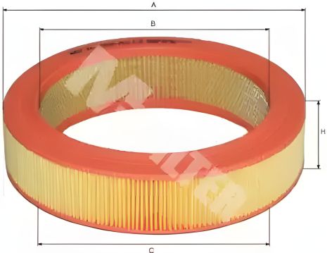 Воздушный фильтр для RENAULT SUPER от M-FILTER (A112) Воздушный фильтр для RENAULT SUPER от M-FILTER (A112)