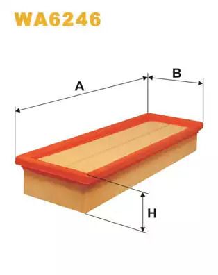 Фільтр повітряний RENAULT THALIA, PEUGEOT 406, CITROËN ZX, WIX FILTERS (WA6246)