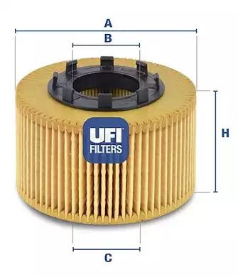 Фільтр оливи JAGUAR X-TYPE, FORD MONDEO, UFI (2501500)