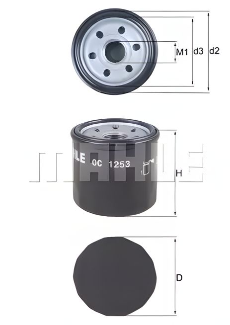 Фільтр оливи CHERY QQ6, VAUXHALL AGILA, MAHLE/KNECHT (OC1253) Фільтр оливи CHERY QQ6, VAUXHALL AGILA, MAHLE/KNECHT (OC1253)