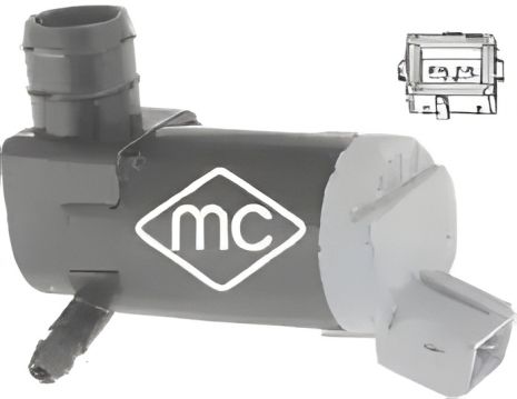 FIAT SCUDO, PEUGEOT 206+ помпа, насос, мотор омивача, METALCAUCHO (02068)