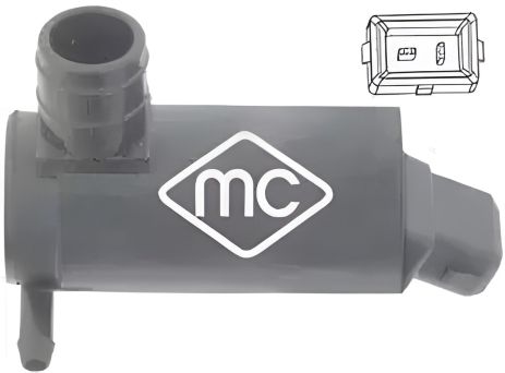 Омывателя насос, мотор, помпа FORD FOCUS, METALCAUCHO (02057)