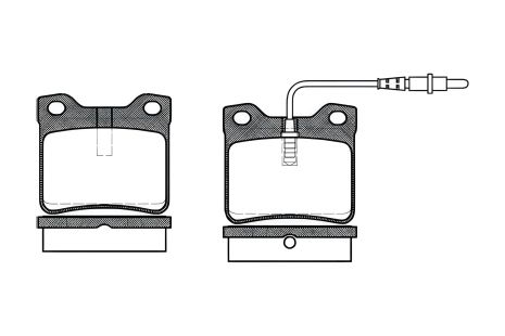 Комплект тормозных колодок PEUGEOT 406, PEUGEOT 605, WOKING (P221302)