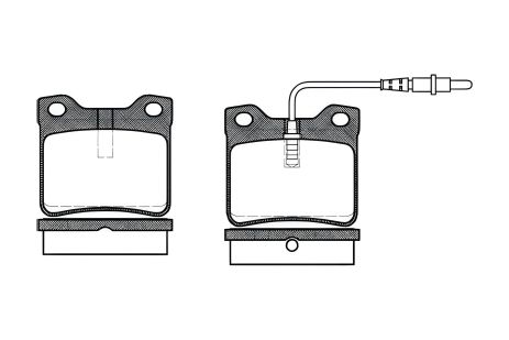 Комплект тормозных колодок PEUGEOT 406, PEUGEOT 605, WOKING (P221302)