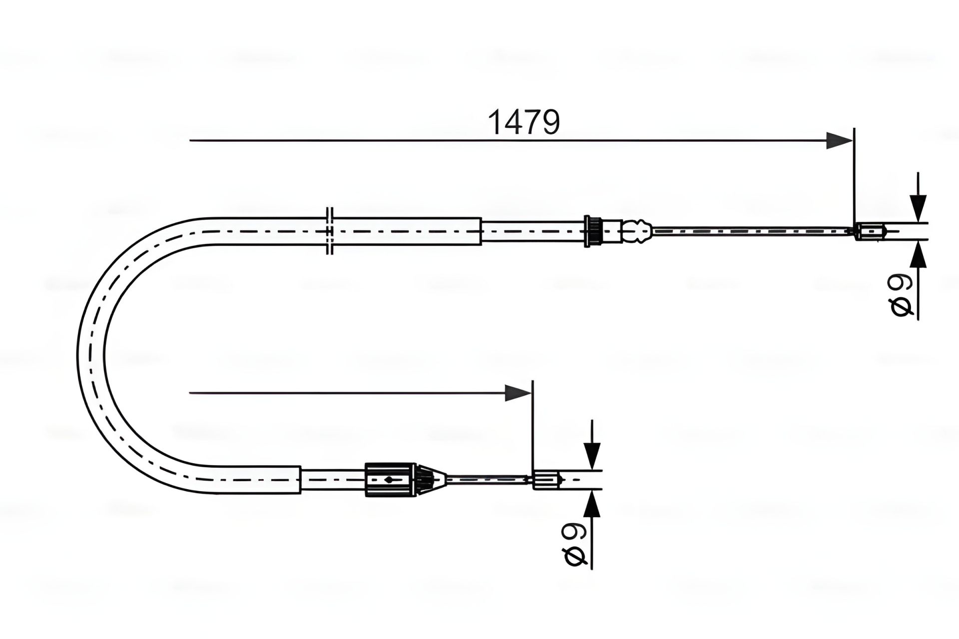 Трос ручного тормоза для RENAULT SCÉNIC, BOSCH (1987477647) Трос ручного тормоза для RENAULT SCÉNIC, BOSCH (1987477647)