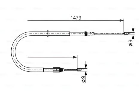 Трос ручного тормоза для RENAULT SCÉNIC, BOSCH (1987477647)