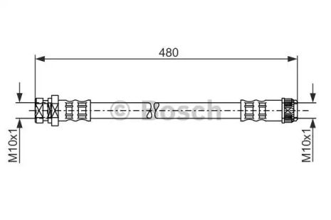Шланг гальмівний VAUXHALL MOVANO, OPEL MOVANO, BOSCH (1987481074)