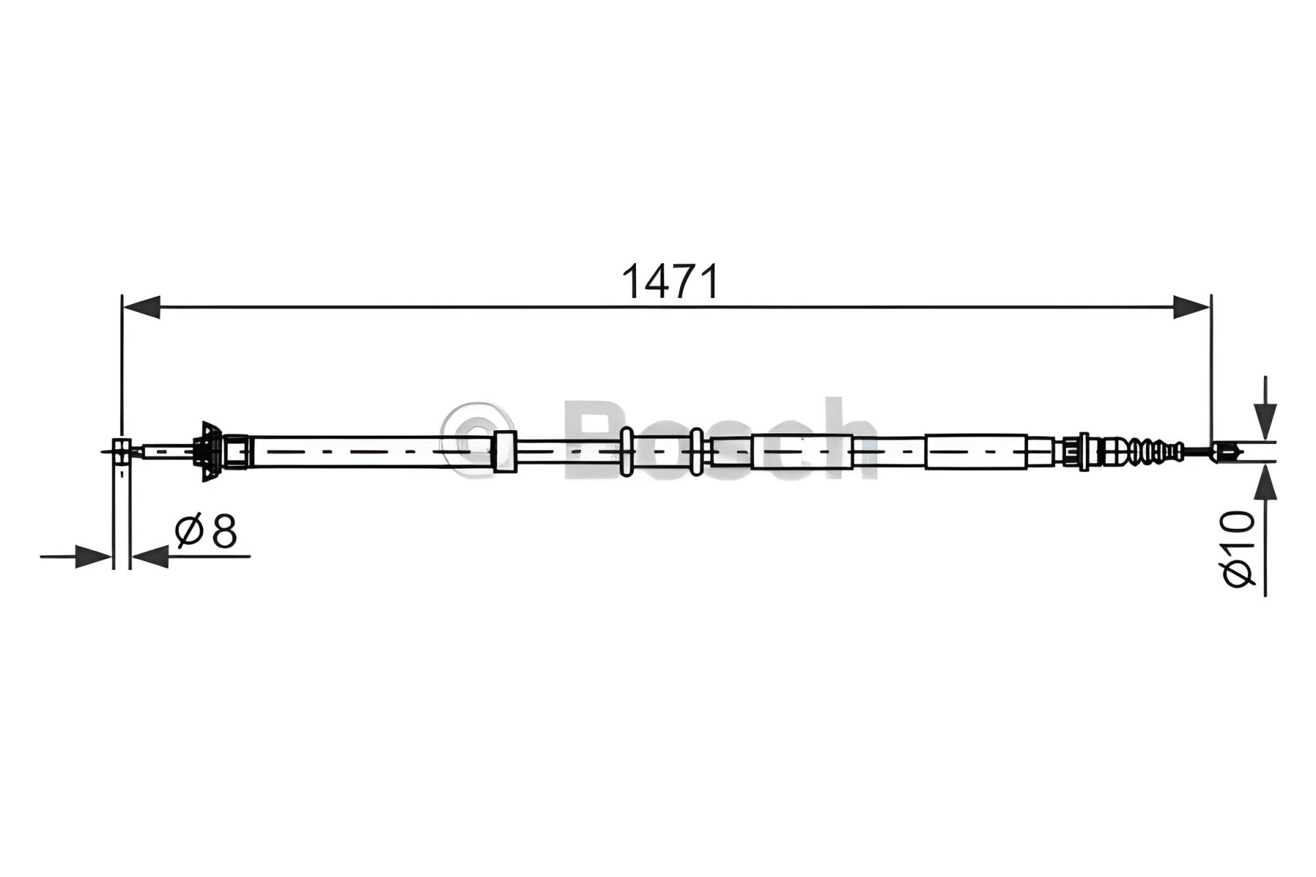 Ручного гальма трос FIAT PANDA, BOSCH (1987477970) Ручного гальма трос FIAT PANDA, BOSCH (1987477970)