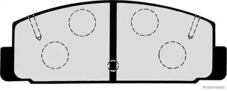 Комплект гальмівних колодок, дискове гальмо MAZDA 6, JAKOPARTS (J3613002)