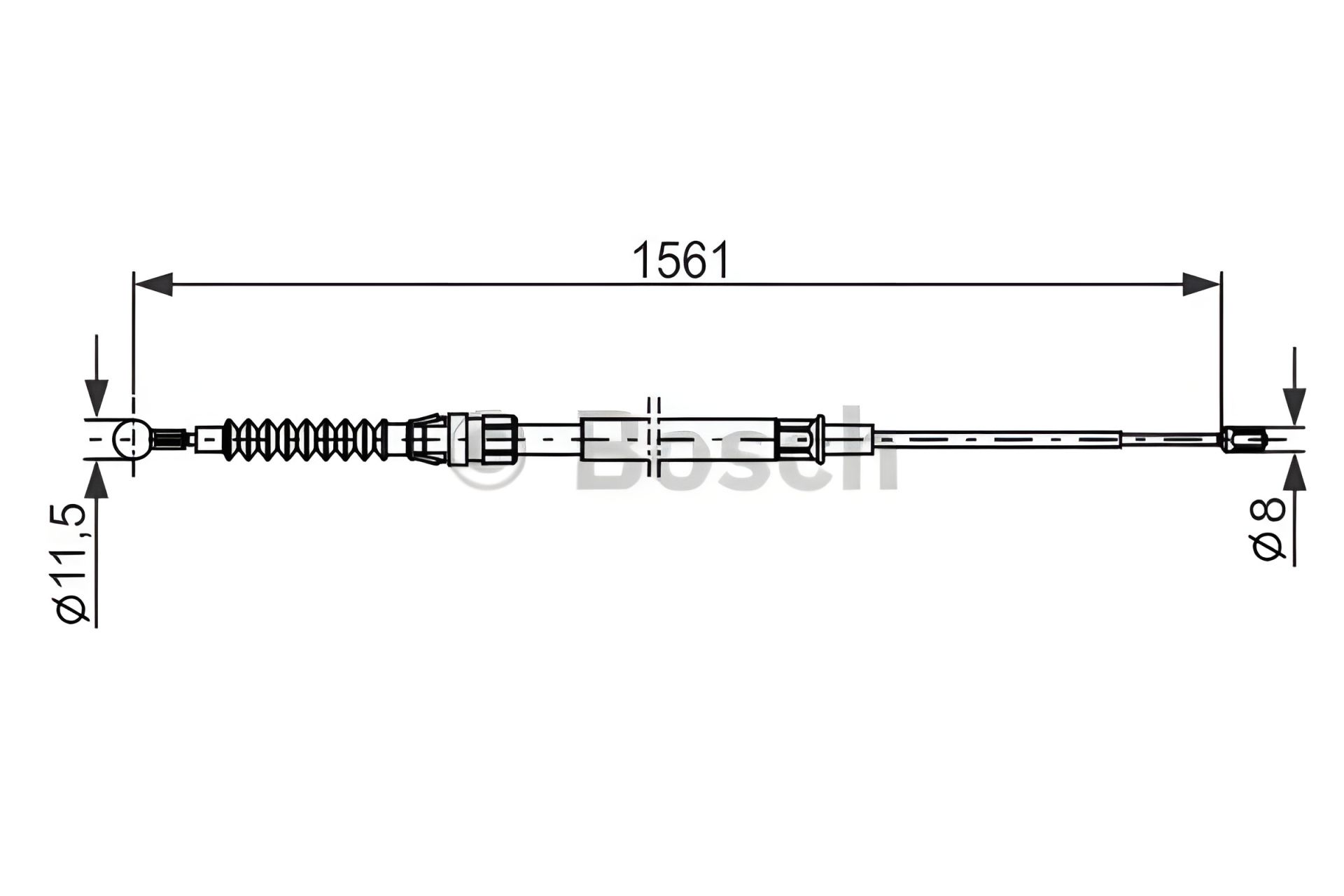 Трос ручного тормоза для VW TOURAN, BOSCH (1987482264) Трос ручного тормоза для VW TOURAN, BOSCH (1987482264)