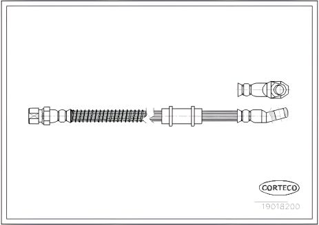 Шланг тормозной LADA NIVA, CORTECO (19018200)