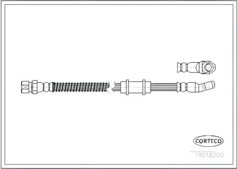 Шланг тормозной LADA NIVA, CORTECO (19018200)