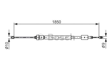 Трос ручного тормоза PEUGEOT PARTNER, CITROËN BERLINGO, BOSCH (1987477595)