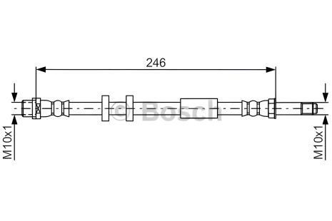 Тормозной шланг для AUDI A8, BOSCH (1987481714)